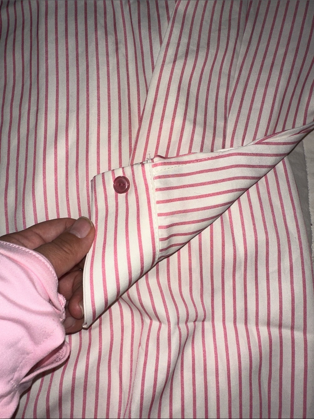 Miu Miu Pink and White Striped Button-Down Shirt - Picture 3 of 4